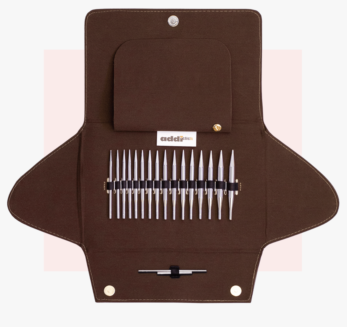 ADDI Set Palillos Intercambiables Metálicos AddiClick Lace Cortos