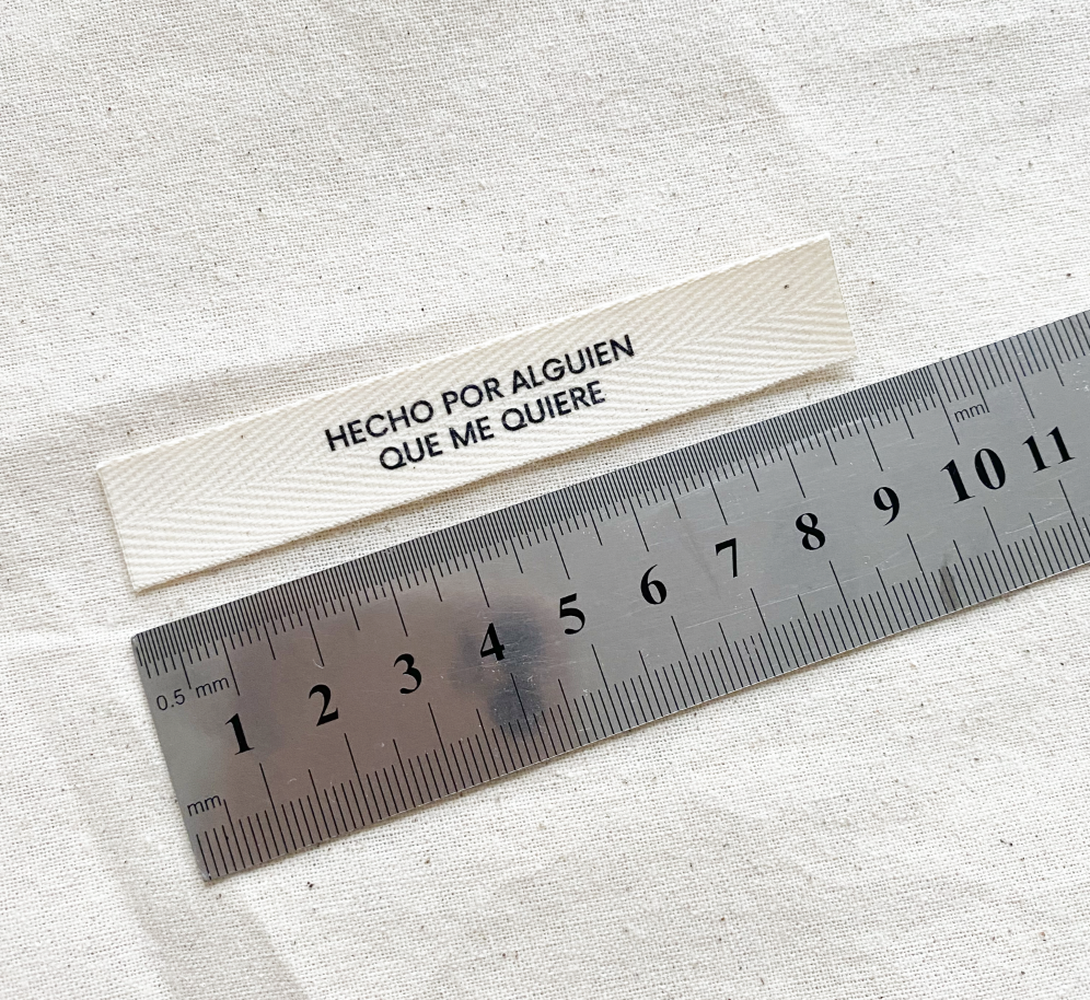 Pack de etiquetas de algodón 
"Hecho por alguien que me quiere"