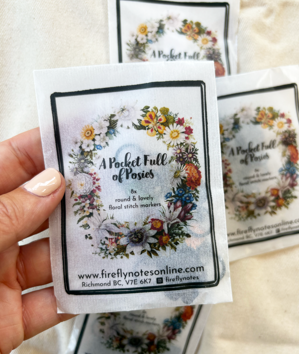 Set de marcadores esmaltados "Pocket Full of Posies" 🌸