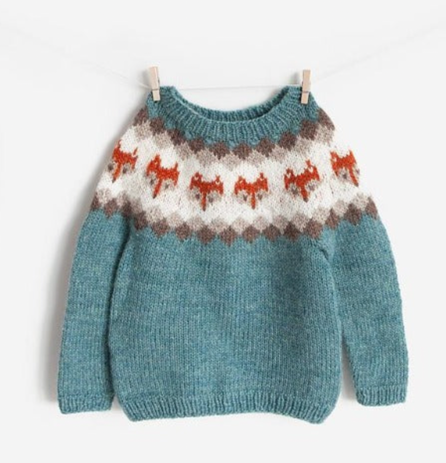 Patrón Fox sweater niños