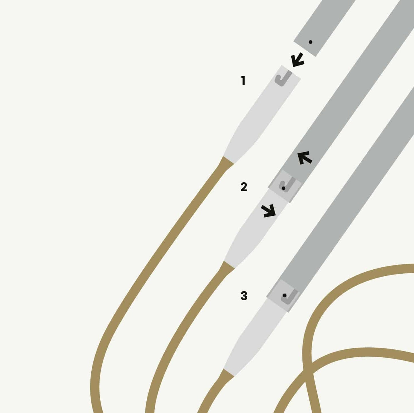 ADDI Click Classic Cables para palillos intercambiables