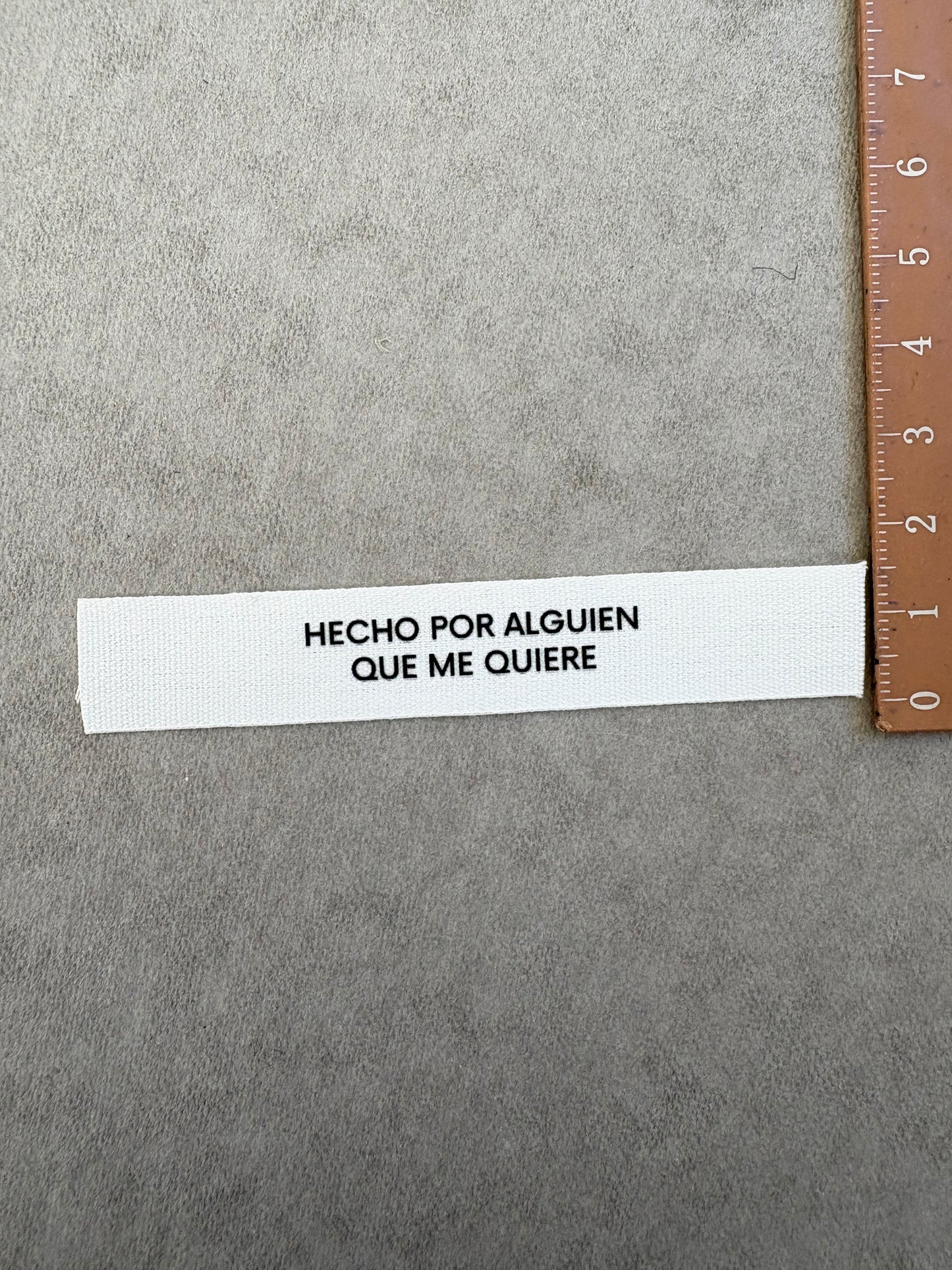 Pack de etiquetas de algodón 
"Hecho por alguien que me quiere"