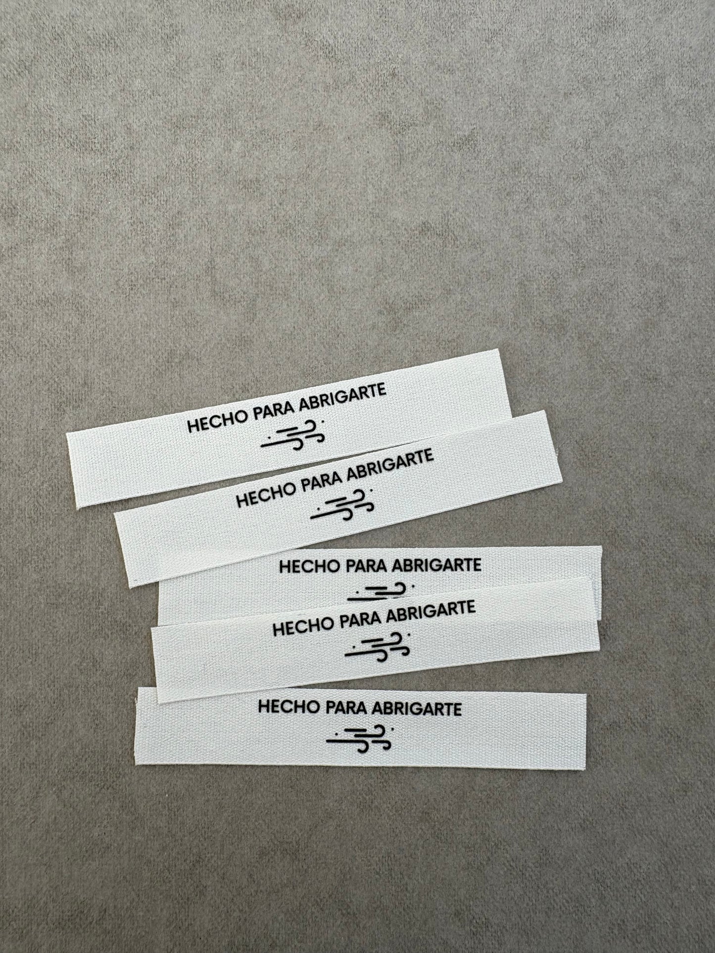 Pack de etiquetas de algodón 
"Hecho para abrigarte"