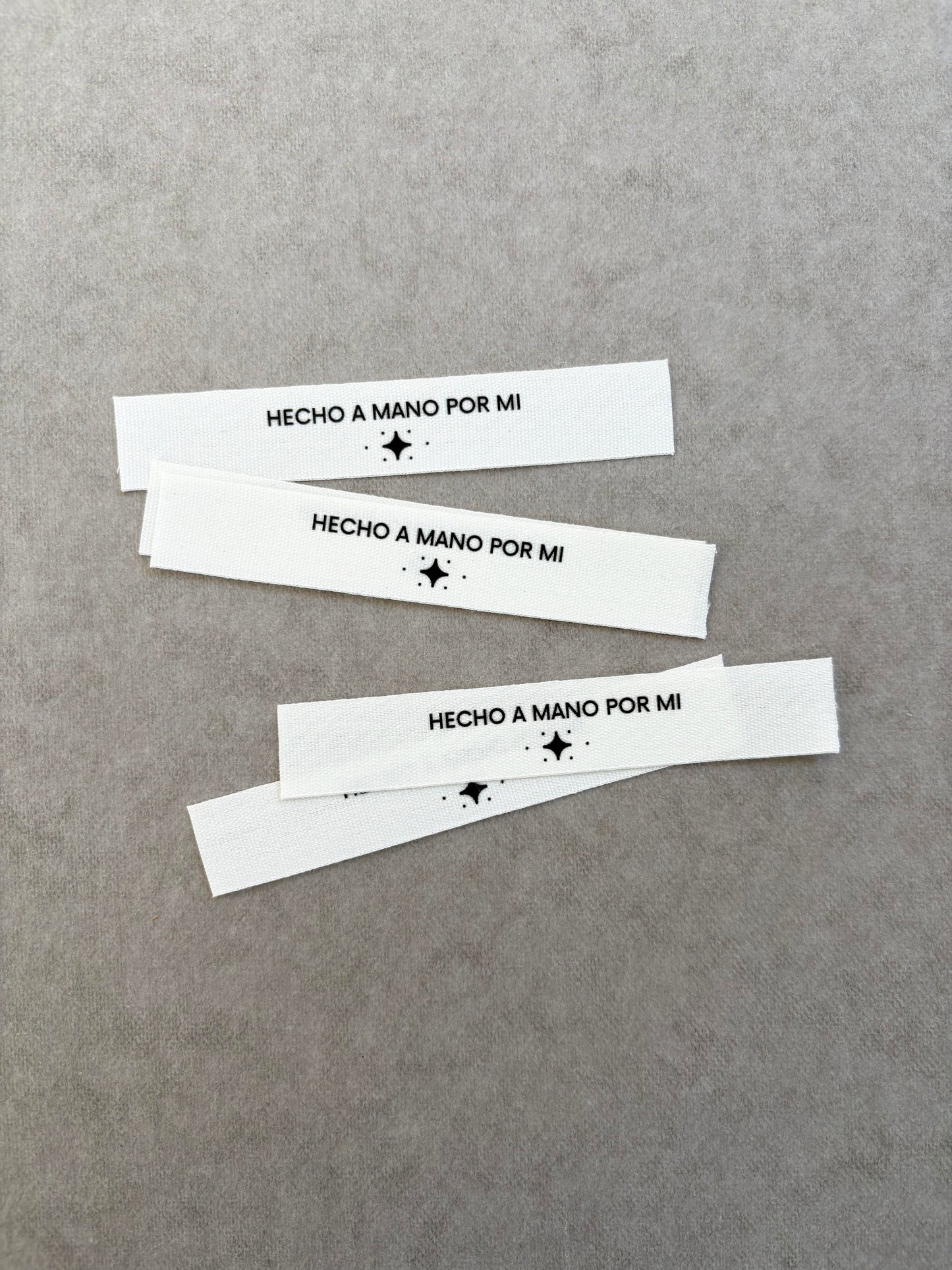 Pack de etiquetas de algodón "Hecho a mano por mi"