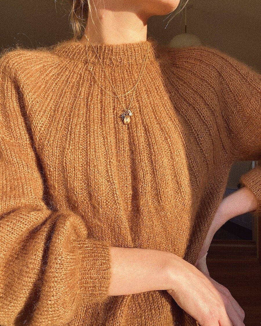 Patrón Sunday sweater mohair edition – Knit & Chain