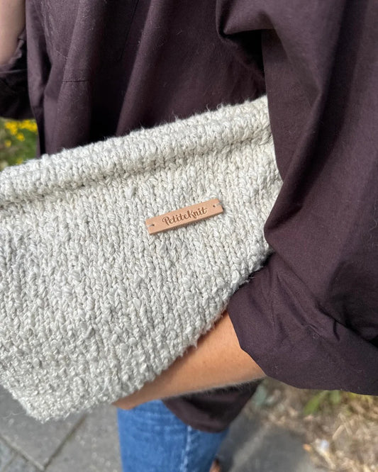 Etiqueta de cuero natural Petiteknit